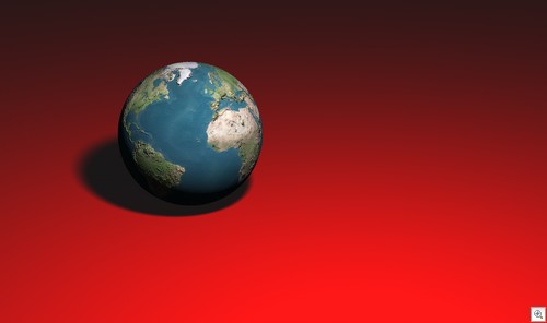 Earth on a red carpet with ambience